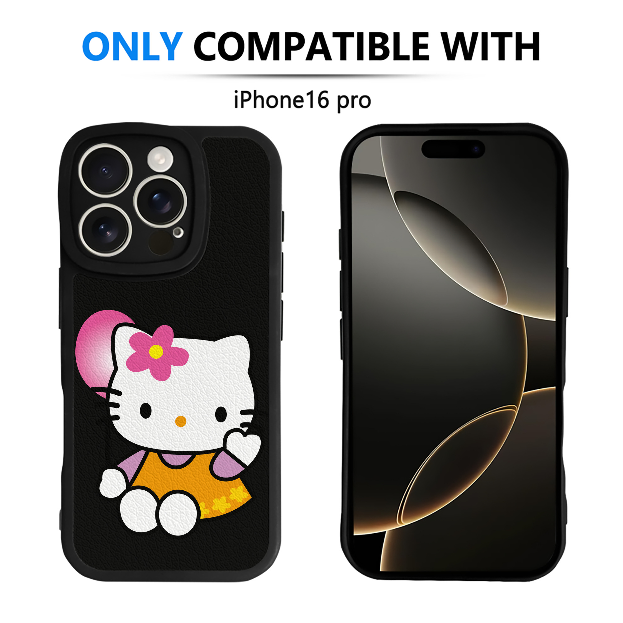 （画像用） Hello Kitty ハローキティ 【iPhone 16シリーズ対応】シリコンスマホケース（レザー調） 材質：シリコン